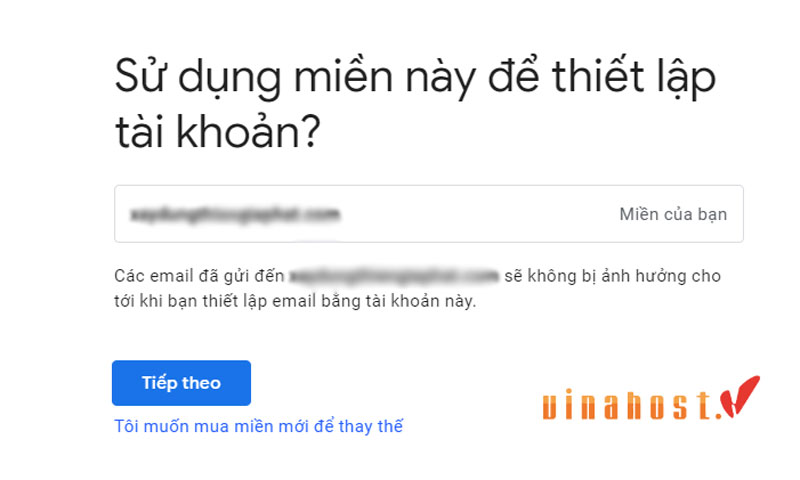 xác nhận tên miền sử dụng google workspace