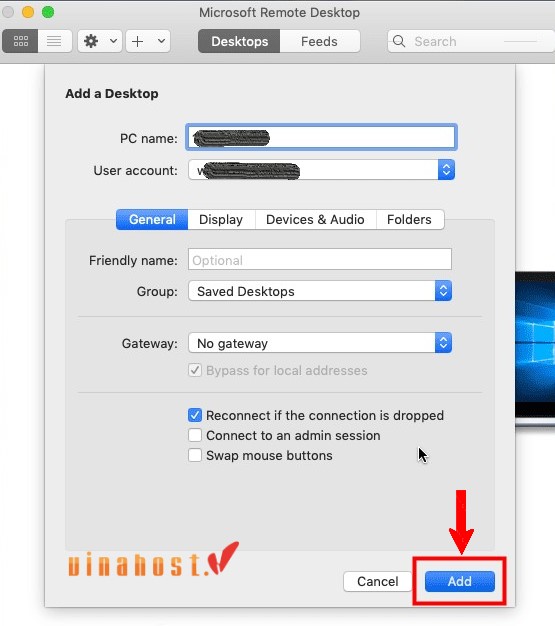dang nhap vps tren macos