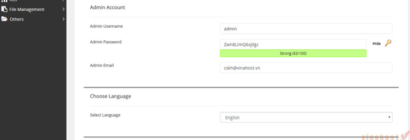 huong dan thue hosting wordpress vinahost