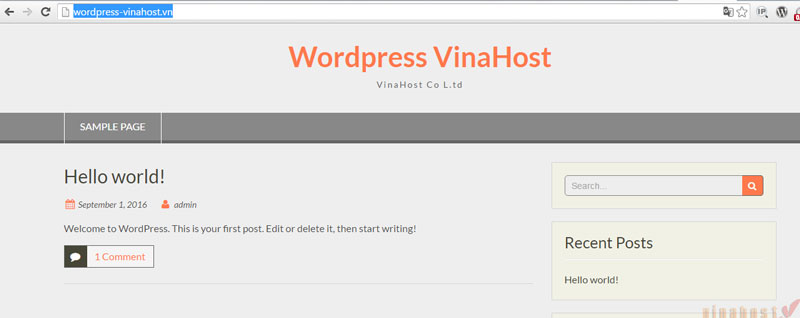 huong dan thue hosting wordpress vinahost