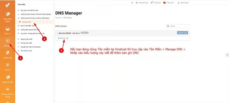 huong dan thue hosting wordpress vinahost
