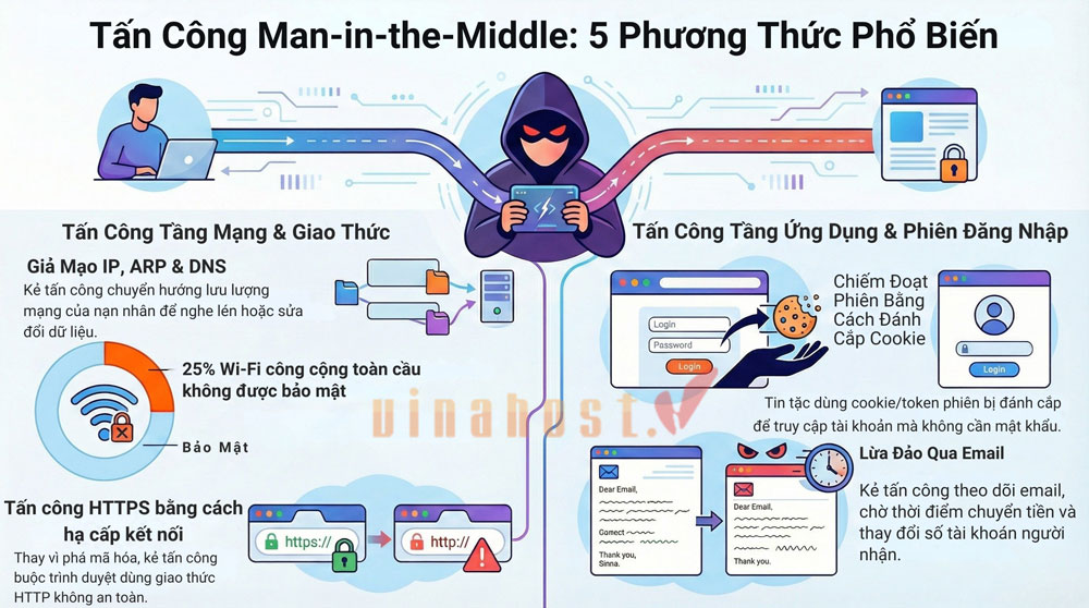 man in the middle la gi 2 - #1 Hosting Giá Rẻ, VPS Giá Rẻ, Máy Chủ Vật Lý, Email, Cloud Server 5 hình thức tấn công Man-in-the-Middle phổ biến