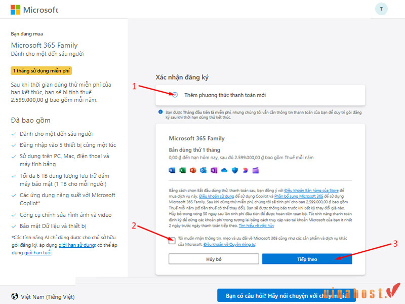 dùng thử microsoft 365