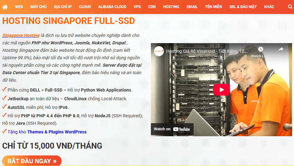 Hosting Singapore là gì