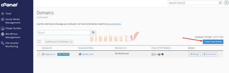 tro 2 tên mien ve 1 website / Hosting bang Addon Domain tren Cpanel
