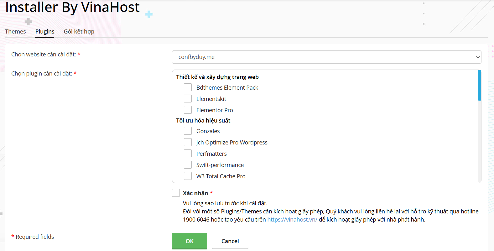 wordpress hosting vinahost toolkit