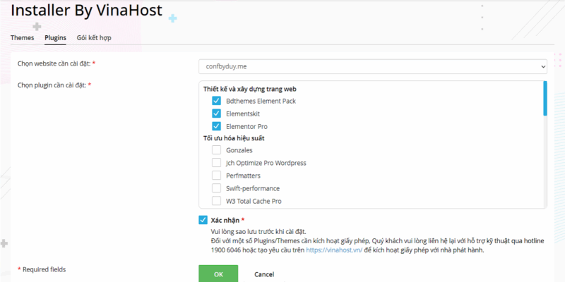 wordpress hosting vinahost toolkit