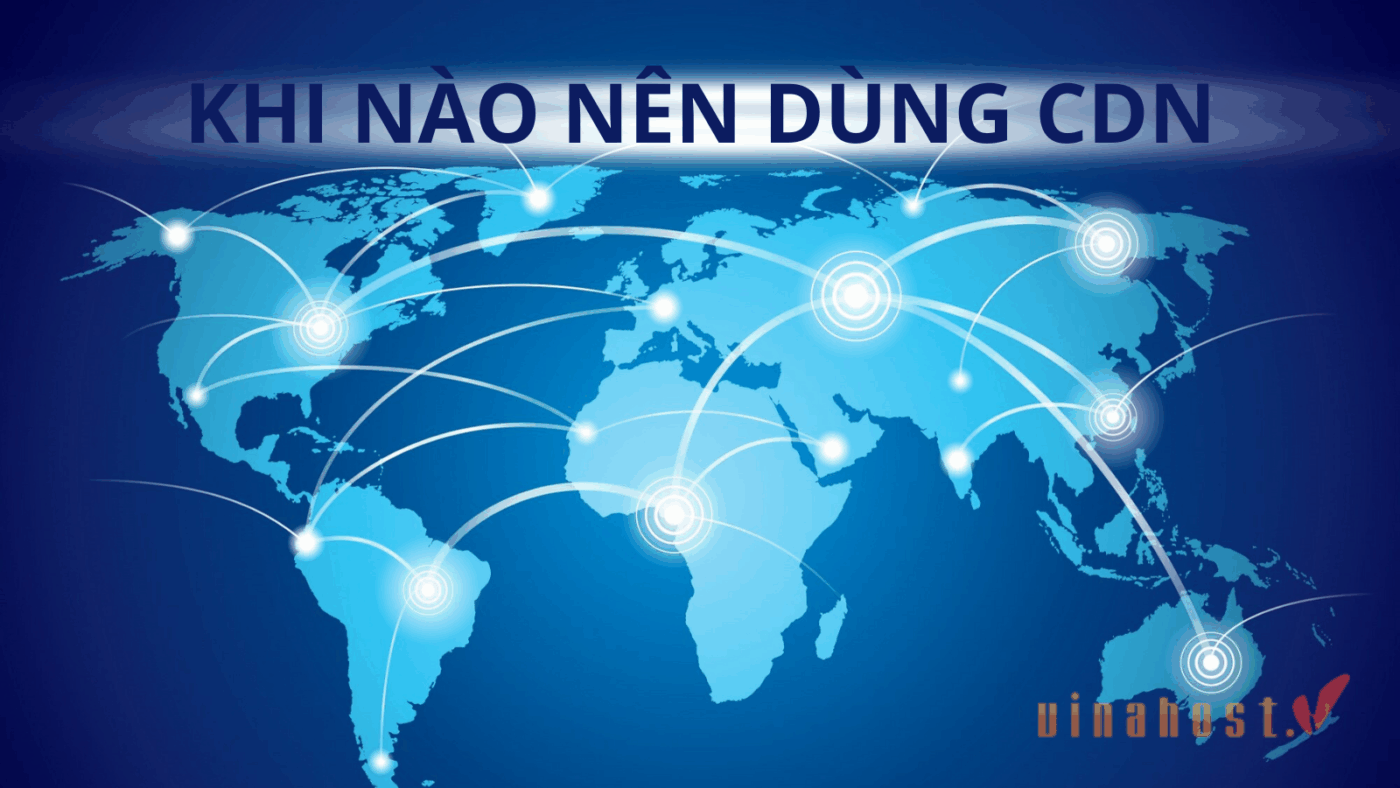 Sơ đồ minh họa CDN phân phối nội dung từ máy chủ biên gần nhất đến người dùng toàn cầu.
