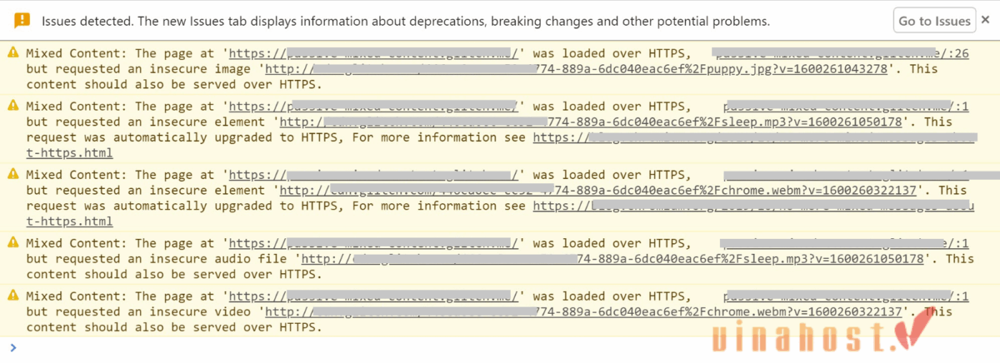 Trình duyệt vô hiệu hóa ổ khóa bảo mật do tải song song tài nguyên HTTP và HTTPS