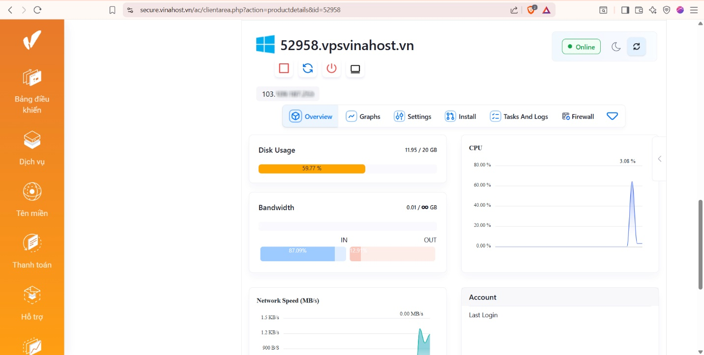 huong dan cai he dieu hanh tren vps nvme vinahost