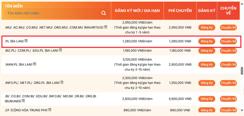 bang gia ten mien pl - #1 Hosting Giá Rẻ, VPS Giá Rẻ, Email, Cloud Server | VinaHost.VN bang gia ten mien .pl la gi