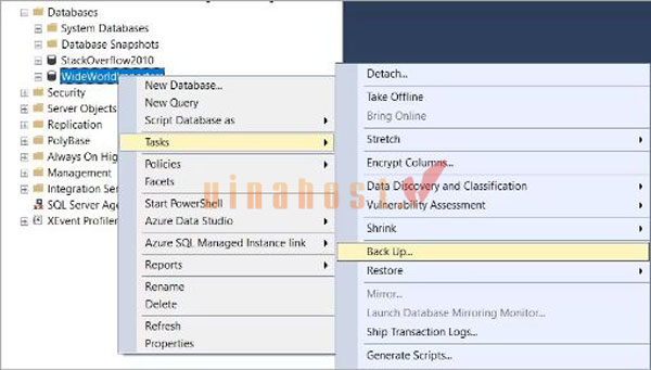 cach sao luu va phuc hoi co so du lieu sql
