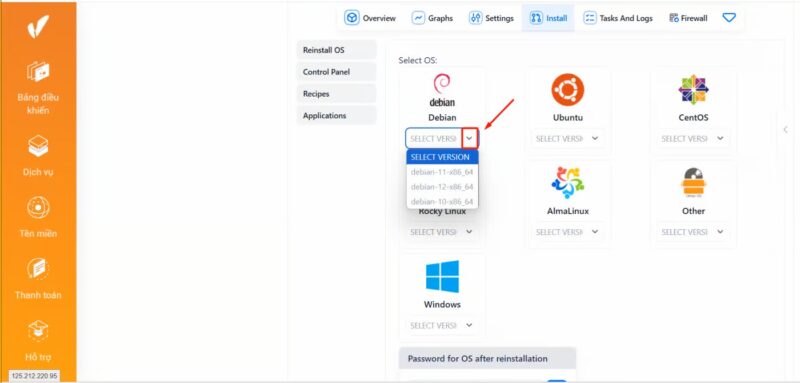 cai dat he dieu hanh tren vps vinahost 5 - #1 Hosting Giá Rẻ, VPS Giá Rẻ, Máy Chủ Vật Lý, Email, Cloud Server cai dat lai he dieu hanh cho vps