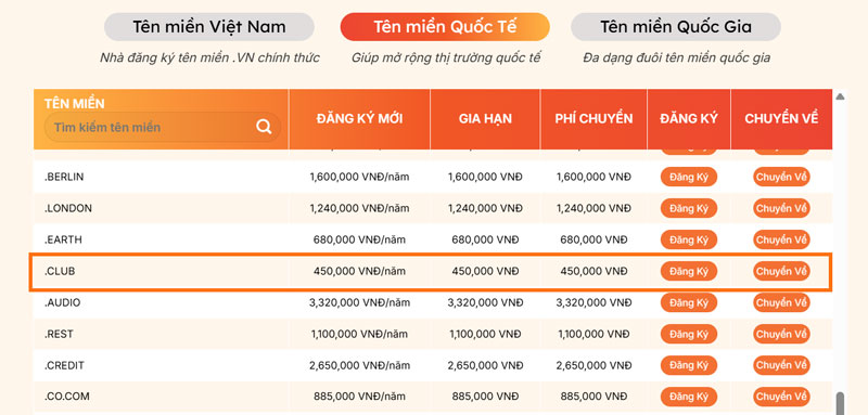 bang gia ten mien club - #1 Hosting Giá Rẻ, VPS Giá Rẻ, Máy Chủ Vật Lý, Email, Cloud Server bang gia ten mien .club