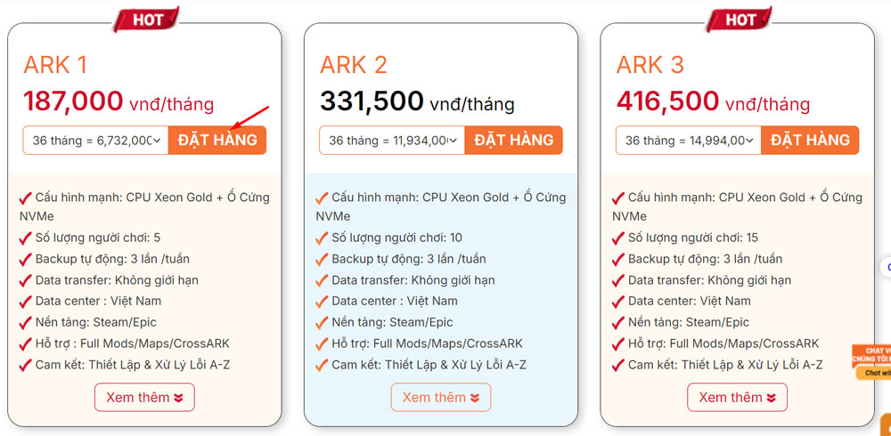 huong dan dang ky vps ark