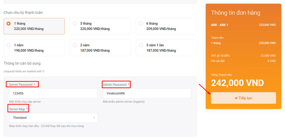 huong dan dang ky vps ark