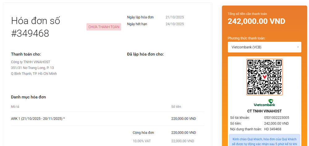 huong dan dang ky vps ark