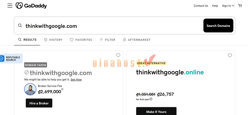 kiem tra tinh kha dung cua ten mien bang godaddy