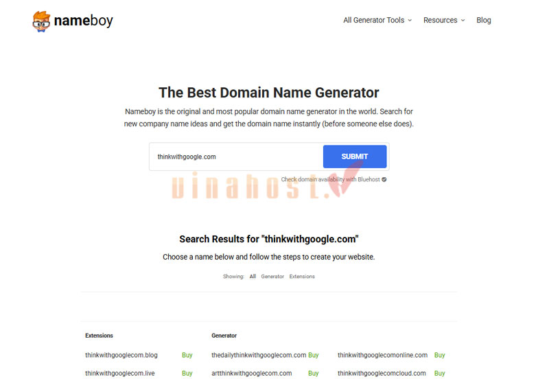 kiem tra tinh kha dung cua ten mien bang nameboy