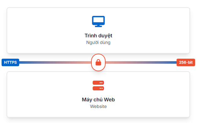 Công nghệ SSL mã hóa kết nối bảo mật giữa máy chủ web và trình duyệt người dùng