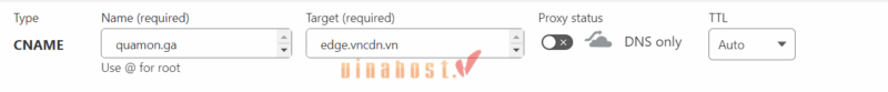 video cdn 13 - #1 Hosting Giá Rẻ, VPS Giá Rẻ, Máy Chủ Vật Lý, Email, Cloud Server Khai báo bản ghi CNAME trên hệ thống quản lý DNS để định tuyến lưu lượng.
