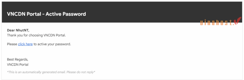 video cdn 8 - #1 Hosting Giá Rẻ, VPS Giá Rẻ, Máy Chủ Vật Lý, Email, Cloud Server Nhấn vào "click here" trong email hệ thống để thiết lập mật khẩu mới cho tài khoản quản trị CDN.
