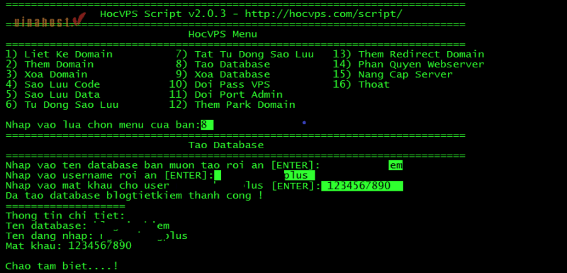 cau hinh vps de chay website