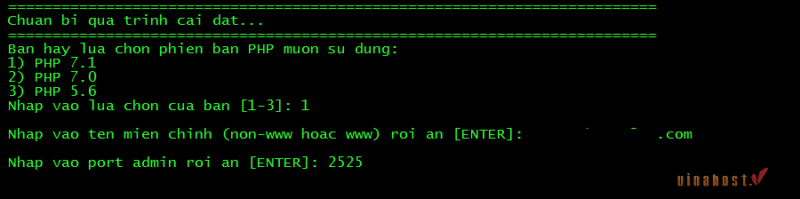 cau hinh vps de chay website