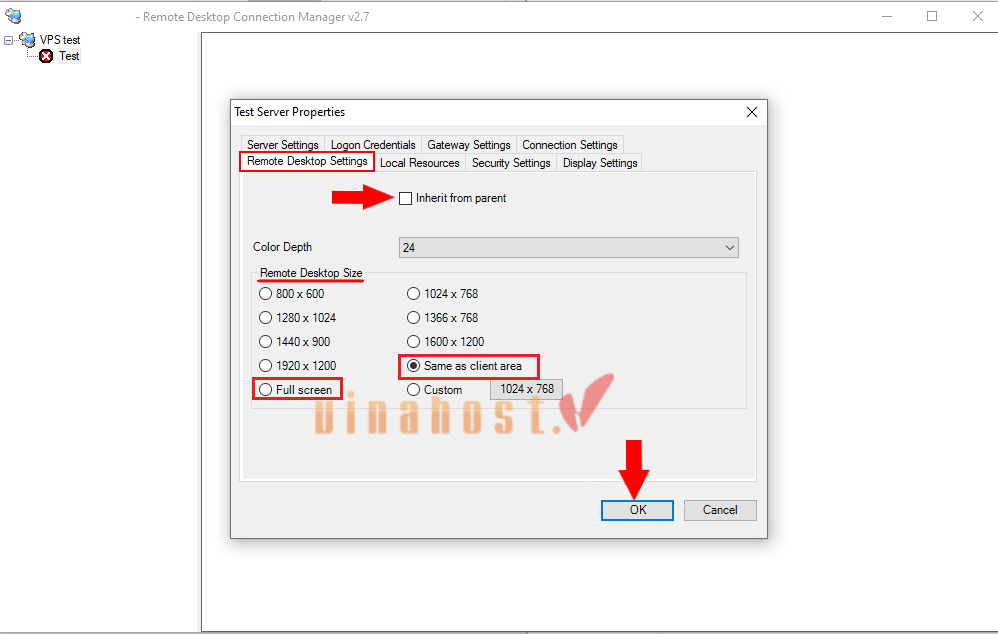 chinh full man hinh vps trong remote desktop connection manager 8 - #1 Hosting Giá Rẻ, VPS Giá Rẻ, Máy Chủ Vật Lý, Email, Cloud Server chinh full man hinh vps trong remote desktop connection manager