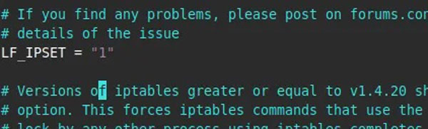 loi the vps iptables rule limit (numiptent) is too low