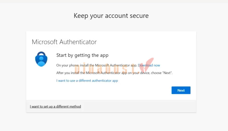 Bạn nhấp vào "Next" (Tiếp theo)