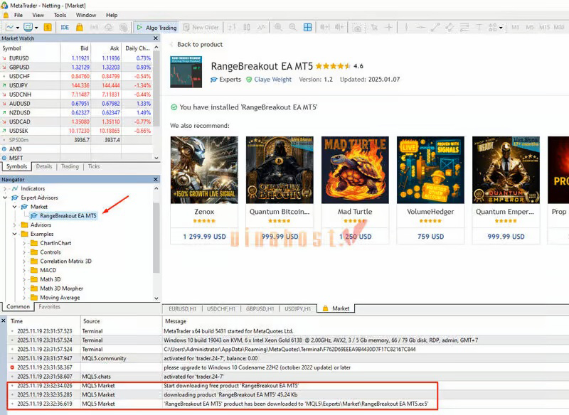 Hướng dẫn cài đặt MT4/MT5 của sàn IC Markets trên VPS