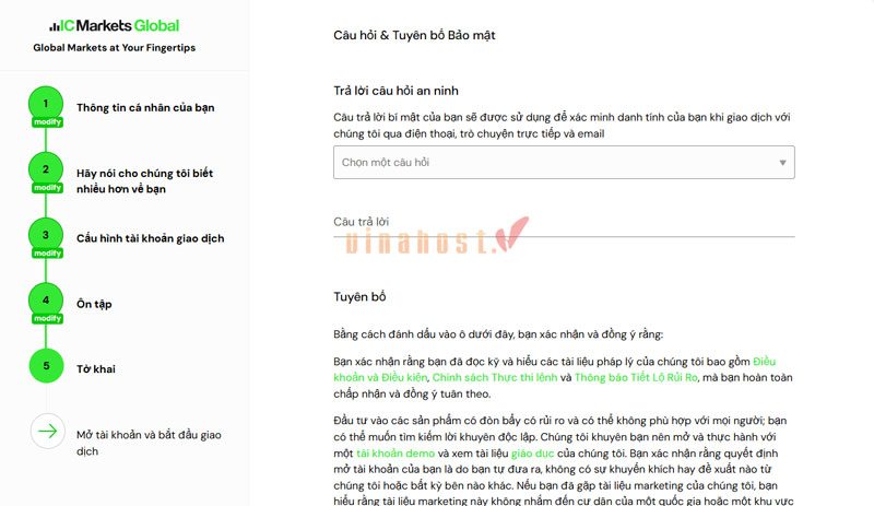 Hướng dẫn đăng ký tài khoản trên sàn IC Markets