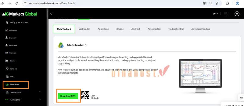 Hướng dẫn cài đặt MT4/MT5 của sàn IC Markets trên VPS