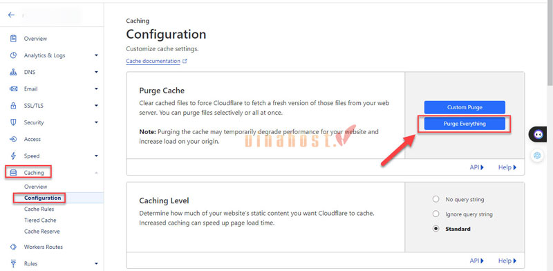 Xóa Cache trên Cloudflare (CDN)
