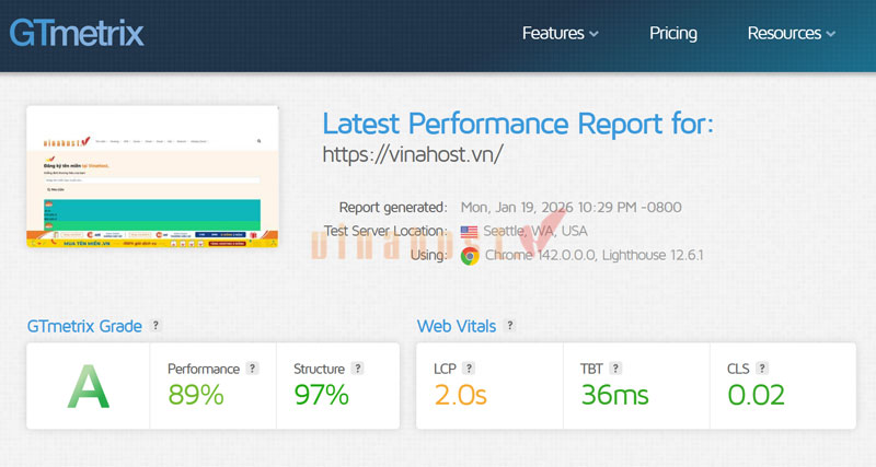 cong cu kiem tra toc do website - #1 Hosting Giá Rẻ, VPS Giá Rẻ, Máy Chủ Vật Lý, Email, Cloud Server Theo dõi chi tiết từng request tải trang với công cụ kiểm tra tốc độ website GTmetrix