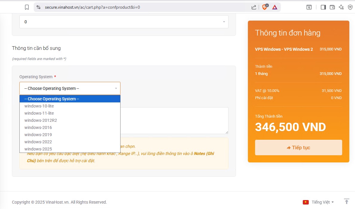 cach dang ky vps windows