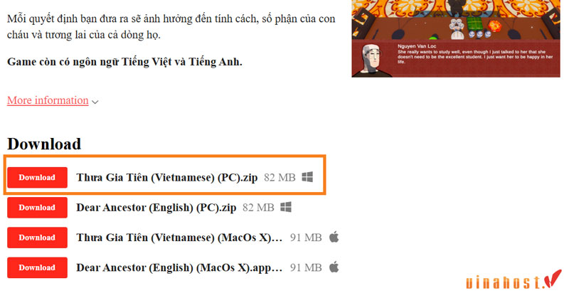 Hướng dẫn cách tải game Dear Ancestor