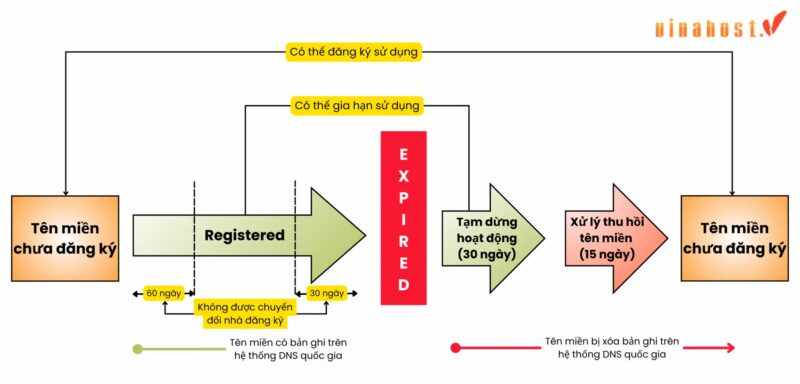 vòng đời tên miền .ad.vn