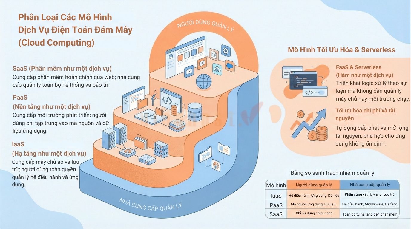 Phân loại các mô hình dịch vụ Cloud 