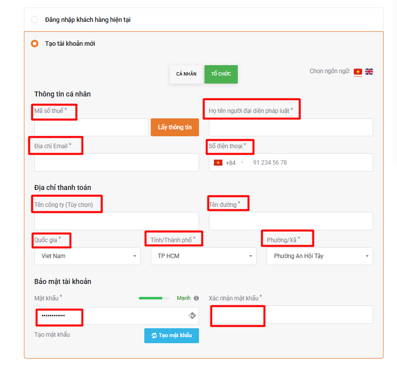 hướng dẫn đăng ký tên miền tổ chức