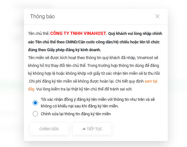 hướng dẫn đăng ký tên miền tổ chức
