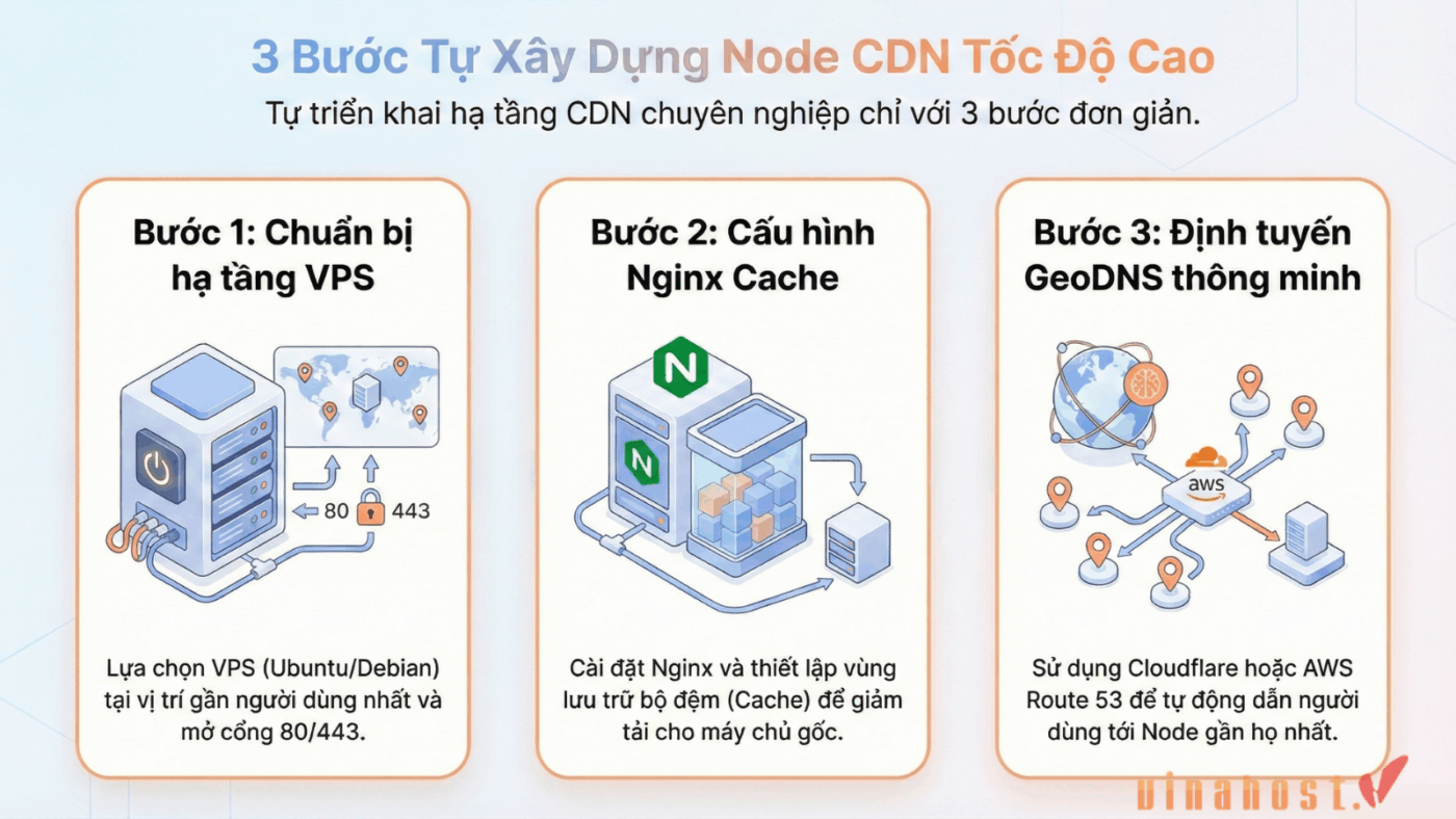 Tiến trình thiết lập và cấu hình Node CDN cơ bản