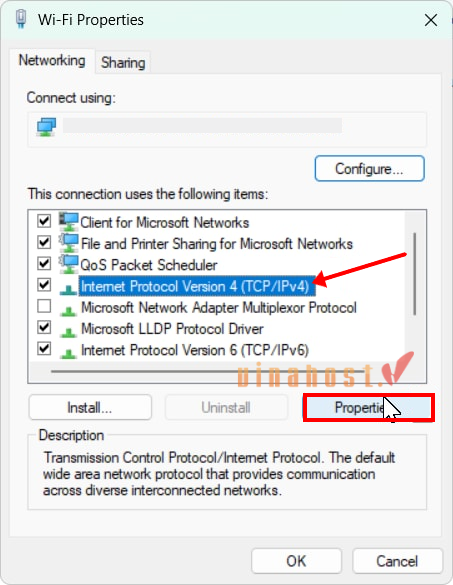 dns suffix la gi 9 - #1 Hosting Giá Rẻ, VPS Giá Rẻ, Máy Chủ Vật Lý, Email, Cloud Server Mở cấu hình TCP/IPv4
