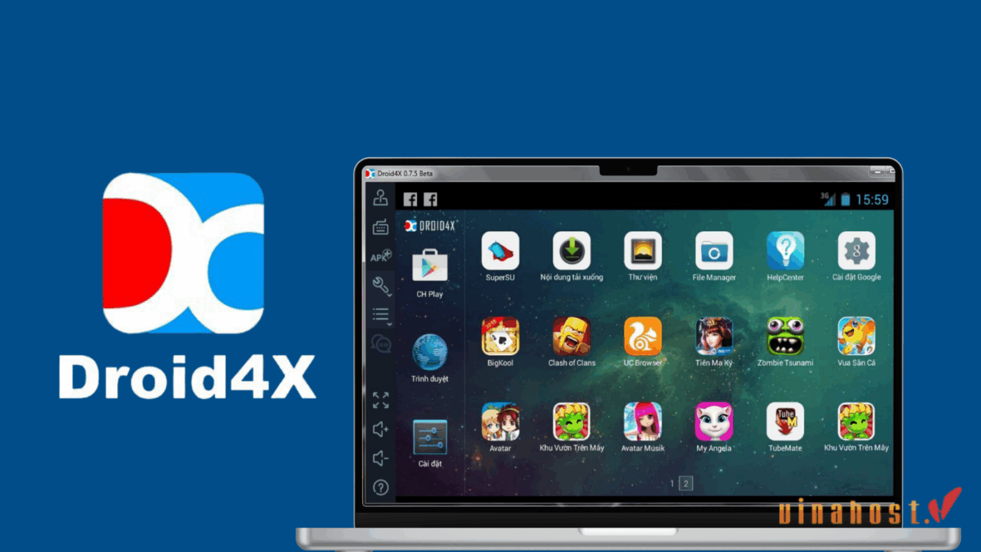 Droid4x là phần mềm giả lập Android trên máy tính