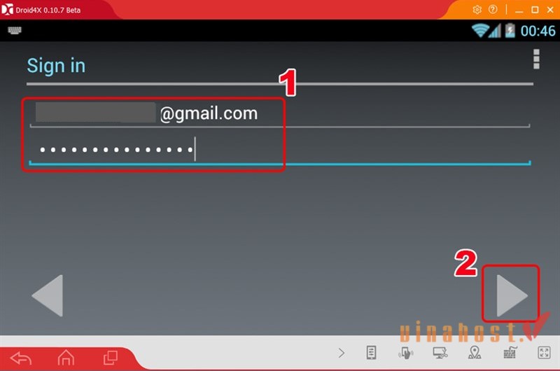 Đăng nhập tài khoản Google trên Droid4x