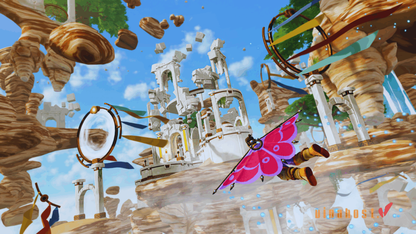 Game Aloft kể về hành trình khám phá các hòn đảo bay và khôi phục hệ sinh thái bị nấm độc tàn phá