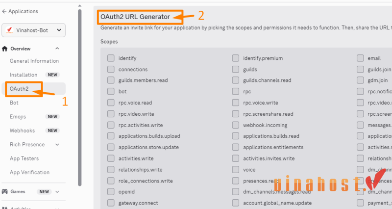 các bước hướng dẫn cài đặt discord-bot hosting