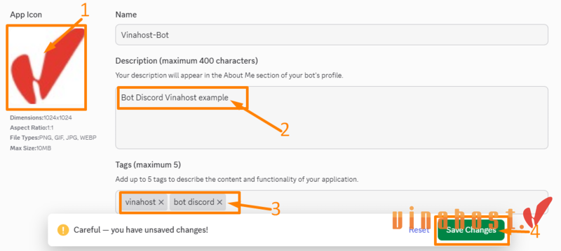 các bước hướng dẫn cài đặt discord-bot hosting