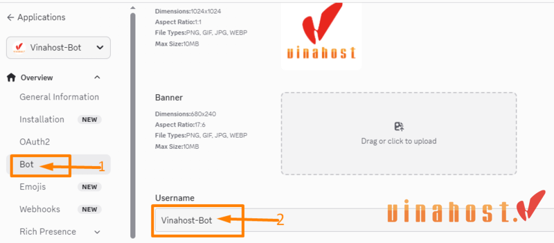 các bước hướng dẫn cài đặt discord-bot hosting